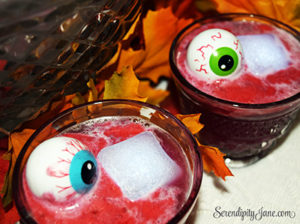 Spooky Halloween Punch with Eyeballs (Non-Alcoholic Recipe)