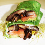 mushroom and avocado wrap sandwich